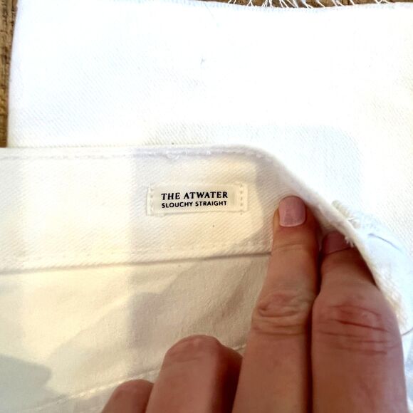 Rails White Denim Jeans Atwater Blanche Distressed Slouchy Straight Size 25 - Picture 7 of 11